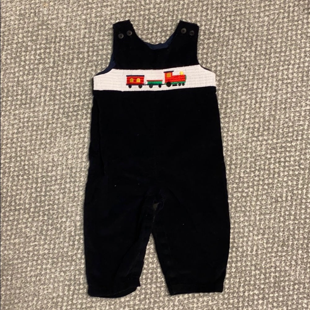 Smocked Corduroy Overalls